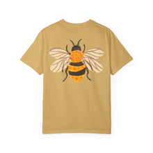 Floral Bee Shirt | Cute Bumblebee Back Design Comfort Colors Tee | Nature Lover Unisex T-Shirt