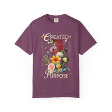 Created with a Purpose Floral Comfort Colors® T-Shirt | Christian Wildflower Graphic Tee