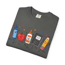 Funny Teacher Life Comfort Colors® T-Shirt | Crayon Apple Pencil Notebook Graphic Tee | Cute Teacher Gift Shirt