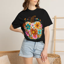 Floral Pumpkin Shirt | Wildflower Fall Comfort Colors Tee | Boho Autumn Pumpkin T-Shirt