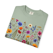Wildflower Garden T-Shirt, Botanical Floral Tee, Comfort Colors Shirt