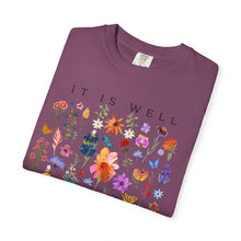 It Is Well With My Soul Floral T-Shirt - Comfort Colors Spiritual Tee