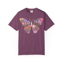 Colorful Floral Butterfly FRONT T-Shirt | Comfort Colors Boho Graphic Tee