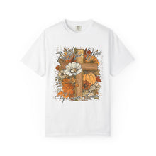Fall For Jesus Shirt | He Never Leaves Cross Comfort Colors Tee | Christian Faith Autumn Shirt
