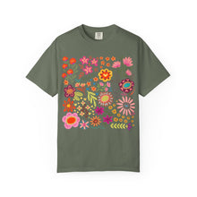 Wildflower Bouquet Graphic Tee | Colorful Folk Art Floral Shirt | Boho Botanical Garden Print