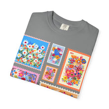 Set of 5 Floral Stamps T-Shirt — Botanical Flower Stamp Graphic Tee