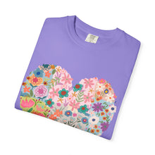 Floral Heart T-Shirt — Comfort Colors Boho Wildflower Graphic Tee