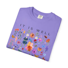 It Is Well With My Soul Floral T-Shirt - Comfort Colors Spiritual Tee