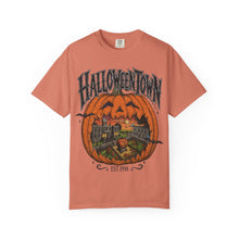 Haunted Pumpkin Town Comfort Colors T-Shirt – Spooky Fall Graphic Te