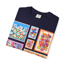 Set of 5 Floral Stamps T-Shirt — Botanical Flower Stamp Graphic Tee