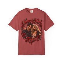 Personalized Gothic Couple Shirt with Custom Photo & Names – Dark Romance Couple’s Gift