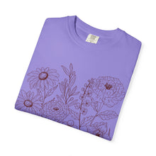 Retro Wildflower Floral T-shirt — 'Flower Tee' Vintage Outline Design