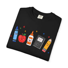 Funny Teacher Life Comfort Colors® T-Shirt | Crayon Apple Pencil Notebook Graphic Tee | Cute Teacher Gift Shirt
