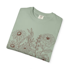 Retro Wildflower Floral T-shirt — 'Flower Tee' Vintage Outline Design