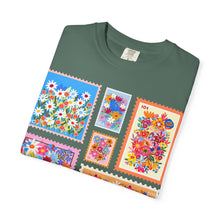 Set of 5 Floral Stamps T-Shirt — Botanical Flower Stamp Graphic Tee