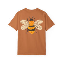 Floral Bee Shirt | Cute Bumblebee Back Design Comfort Colors Tee | Nature Lover Unisex T-Shirt