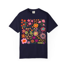 Wildflower Bouquet Graphic Tee | Colorful Folk Art Floral Shirt | Boho Botanical Garden Print