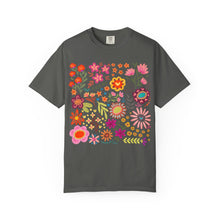Wildflower Bouquet Graphic Tee | Colorful Folk Art Floral Shirt | Boho Botanical Garden Print