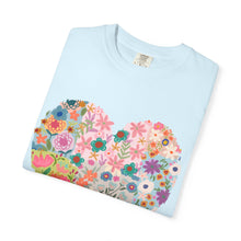 Floral Heart T-Shirt — Comfort Colors Boho Wildflower Graphic Tee