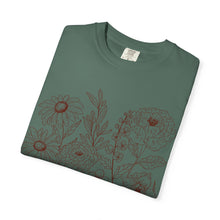Retro Wildflower Floral T-shirt — 'Flower Tee' Vintage Outline Design