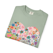 Floral Heart T-Shirt — Comfort Colors Boho Wildflower Graphic Tee