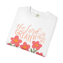 The Lord Is Greater Than the Giants You Face T-Shirt — Floral Christian Faith Tee
