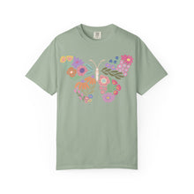 Colorful Floral Butterfly FRONT T-Shirt | Comfort Colors Boho Graphic Tee