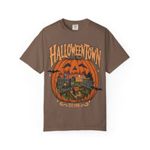 Haunted Pumpkin Town Comfort Colors T-Shirt – Spooky Fall Graphic Te