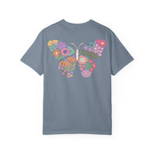Colorful Floral Butterfly Back T-Shirt | Comfort Colors Boho Graphic Tee