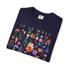 It Is Well With My Soul Floral T-Shirt - Comfort Colors Spiritual Tee
