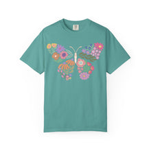 Colorful Floral Butterfly FRONT T-Shirt | Comfort Colors Boho Graphic Tee