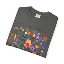 It Is Well With My Soul Floral T-Shirt - Comfort Colors Spiritual Tee