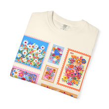 Set of 5 Floral Stamps T-Shirt — Botanical Flower Stamp Graphic Tee