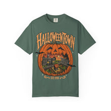 Haunted Pumpkin Town Comfort Colors T-Shirt – Spooky Fall Graphic Te