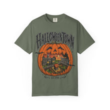 Haunted Pumpkin Town Comfort Colors T-Shirt – Spooky Fall Graphic Te