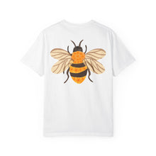 Floral Bee Shirt | Cute Bumblebee Back Design Comfort Colors Tee | Nature Lover Unisex T-Shirt