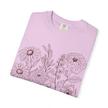 Retro Wildflower Floral T-shirt — 'Flower Tee' Vintage Outline Design