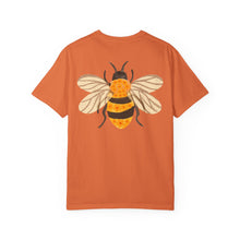 Floral Bee Shirt | Cute Bumblebee Back Design Comfort Colors Tee | Nature Lover Unisex T-Shirt