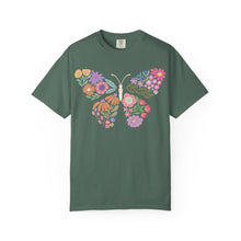 Colorful Floral Butterfly FRONT T-Shirt | Comfort Colors Boho Graphic Tee