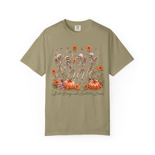 Dancing Skeletons Fall Shirt | Halloween Pumpkin Sunflower Comfort Colors Tee | Retro Skeleton Autumn Shirt