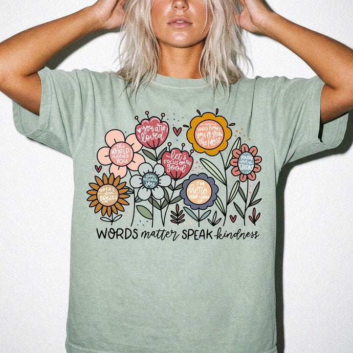 Speak Kindness Floral T-shirt — 