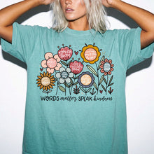 Speak Kindness Floral T-shirt — "Words Matter Speak Kindness" Tee