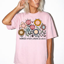 Speak Kindness Floral T-shirt — "Words Matter Speak Kindness" Tee
