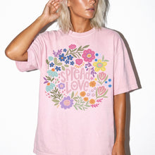 Spread Love Botanical Flower T-Shirt — Inspirational Floral Tee
