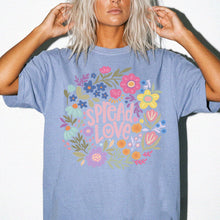 Spread Love Botanical Flower T-Shirt — Inspirational Floral Tee