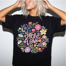 Spread Love Botanical Flower T-Shirt — Inspirational Floral Tee