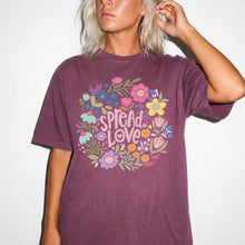 Spread Love Botanical Flower T-Shirt — Inspirational Floral Tee