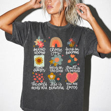 Positive Affirmations Floral T-Shirt | Comfort Colors Inspirational Tee | Wildflower Positive Doodle Shirt | Mental Health Gift