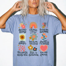 Positive Affirmations Floral T-Shirt | Comfort Colors Inspirational Tee | Wildflower Positive Doodle Shirt | Mental Health Gift