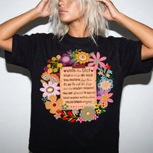 Boho Floral 'Note to Self' Tee — Positive Affirmation Comfort Colors T-Shirt